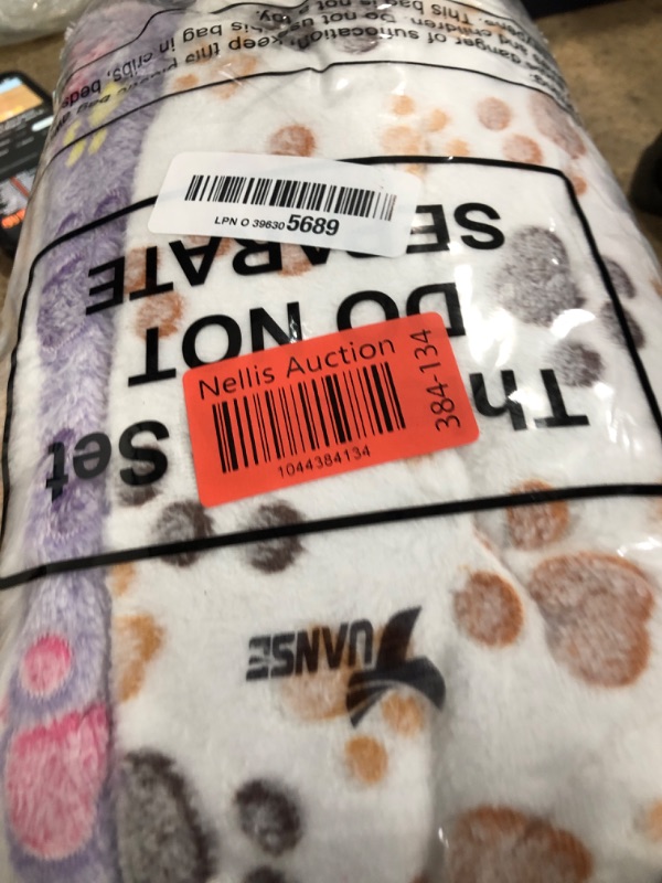 Photo 1 of 4 Pack Ultra Soft Dog Cat Bed Mat with Cute Prints Reversible Fleece Dog Crate Kennel Pad Cozy Washable Thickened Hamster Guinea Pig Pet Bed Mat for Small Animals(13 x 19 Inches,Vivid Color)