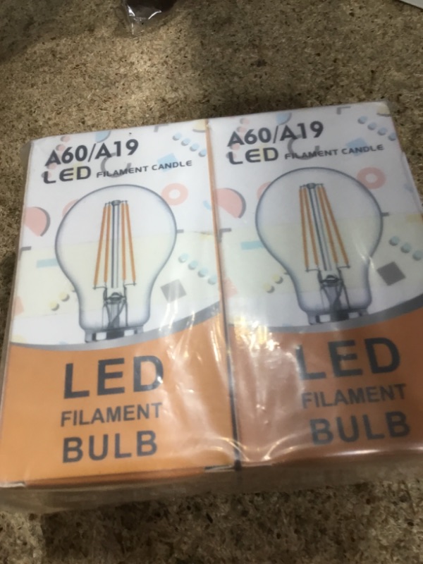 Photo 1 of 12 Volt Edison Bulb E26 12V LED Bulb Warm White 2700K 60W Equivalent, 12V 24V 36V Low Voltage Vintage Bulbs A19 12Volt LED Filament Bulbs for RV, 2 Pack