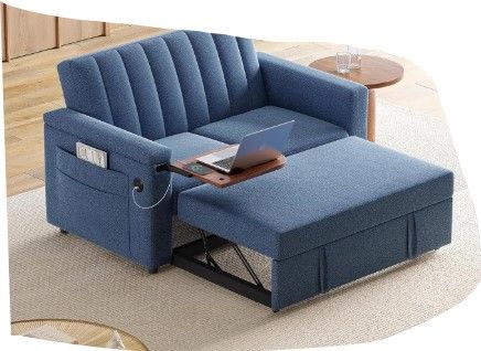 Photo 1 of ************PARTIAL ITEM, THIS IS ONLY BOX 2 OUT OF 2**************
Amada 3 in 1 Sleeper Sofa Bed,Pull Out Couch with Side Table,68'' Convertible Loveseat with Adjustable Backrest,Chaise Lounge with USB Ports & Side Pockets for Living Room,Pull Out Sofa B