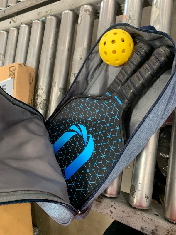 Photo 1 of [Mid 2025 Upgrade] Thermoformed 14mm Graphite Pickleball Paddles Set of 2 – Semi-Textured, Lightweight, USAPA Approved Pickleball Rackets with Non-Slip Grip, 4 Outdoor Balls & Bag Included