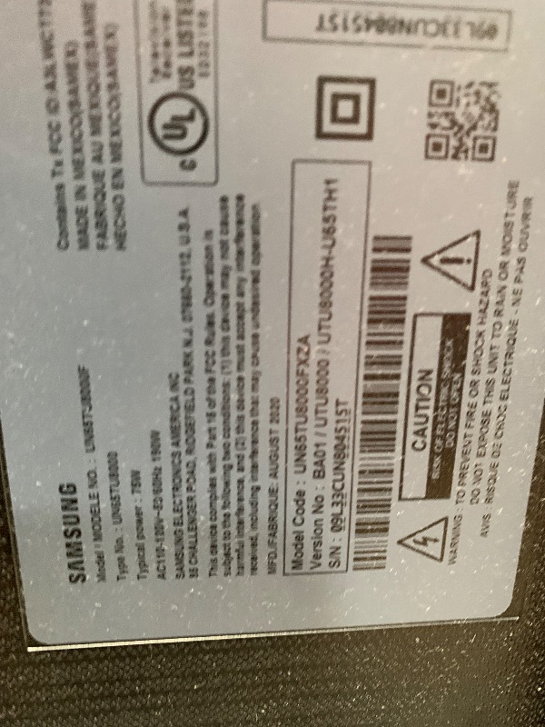 Photo 1 of ***************************SCREEN DAMAGED, NON-FUNCTIONAL, FINAL SALE************
Samsung 65-Inch Class QLED Q8F 4K UHD Smart TV (2025 Model) Q4 AI Processor, 100% Color Volume with Quantum Dot, AirSlim Design, Endless Free Content, Samsung Vision AI, Ale