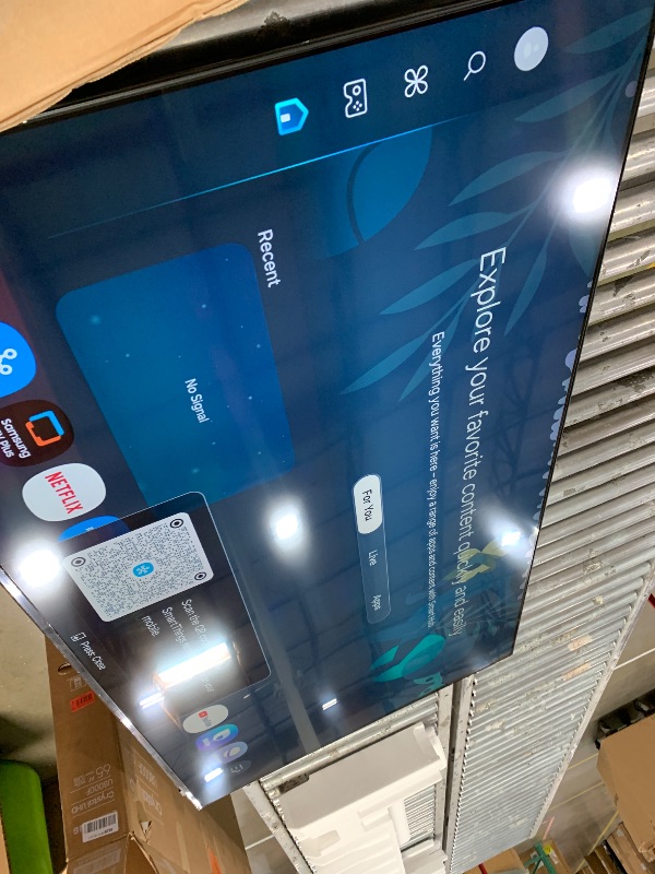 Photo 1 of ********************DAMAGED ALONG THE TOP OF THE SCREEN******************
Samsung 65-Inch Class Crystal UHD U8000F 4K Smart TV (2025 Model) Endless Free Content, Crystal Processor 4K, MetalStream Design, Knox Security, Works with Alexa