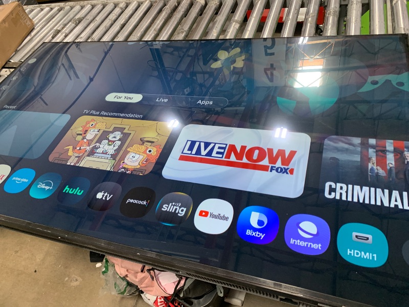 Photo 1 of ********************DAMAGED ALONG THE TOP OF THE SCREEN******************
Samsung 65-Inch Class Crystal UHD U8000F 4K Smart TV (2025 Model) Endless Free Content, Crystal Processor 4K, MetalStream Design, Knox Security, Works with Alexa