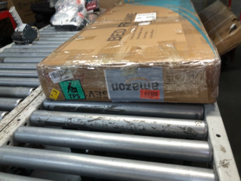 Photo 1 of ***USED - MISSING PARTS - UNABLE TO VERIFY FUNCTIONALITY***
VECELO Full Size Bed Frame with Button Tufted Headboard, Upholstered Platform with Wooden Slat Support, No Box Spring Needed, Beige