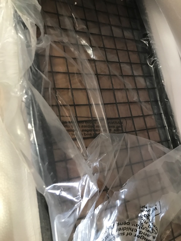 Photo 1 of ** Only box # 1 of 2 is included **  Full Size Metal & Wood Loft Bed with L -Shaped Desk and Shelves,Bedroom Multifuncational Bed Frame w/Guardrails & No Box Spring Required,for Adult Kid Boy Girl,Black+Brown