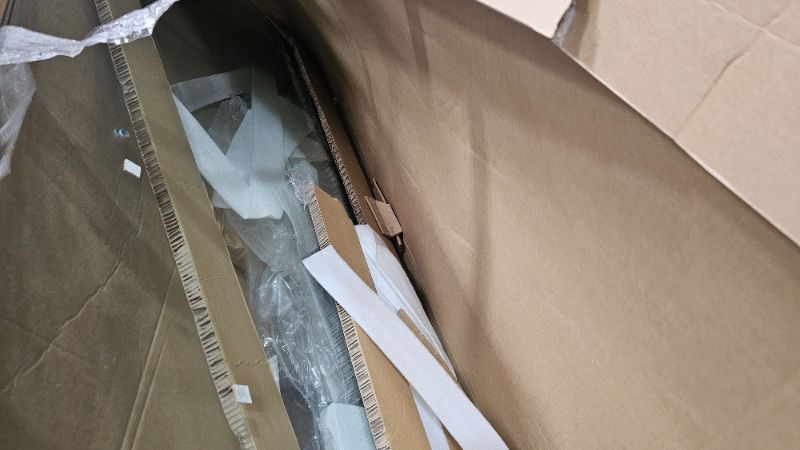 Photo 1 of ***PARTS ONLY***GETPRO Shower Door Double Sliding 57-60 in. W x 72 in. H Semi-Frameless Bypasss Bathroom Glass Shower Sliding Doors,1/4 inch Clear Tempered Glass Door for Walk-in Shower Matte Black