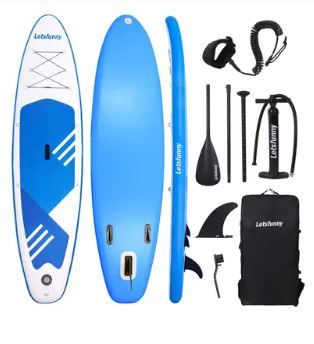 Photo 1 of ************TEAR IN SEEM, NEEDS PATCHING***************
letsfunny Inflatable Stand Up Paddle Board ( Black and white color stock photo for refernce )