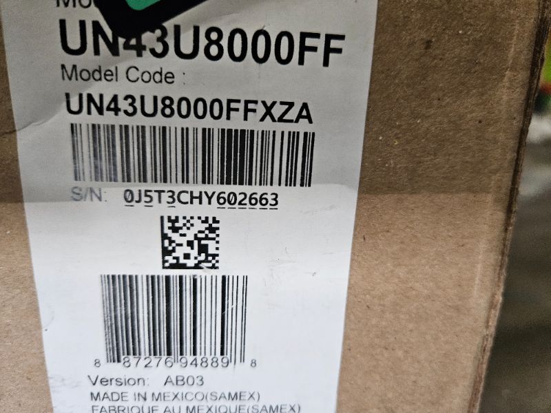 Photo 1 of * BROKEN SCREEN ** FINAL SALE  ** Samsung 43-Inch Class Crystal UHD U8000F 4K Smart TV (2025 Model) Endless Free Content, Crystal Processor 4K, MetalStream Design, Knox Security, Alexa Built-in