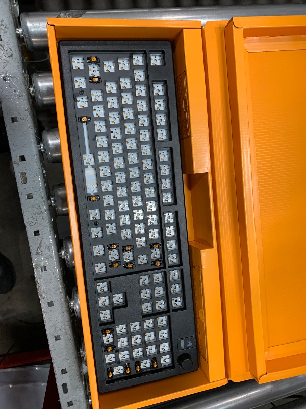 Photo 1 of ***PARTS ONLY***Glorious Gaming - GMMK 3 Barebones Custom Gaming Keyboard Kit with Knob, 100% Mechanical Keyboard Full Size, Modular Gasket System, Hotswappable MX, Sound Dampening Foam, Aluminum Switch Plate (Black)
