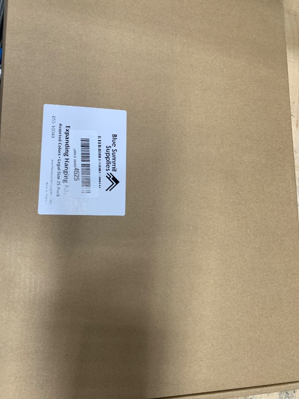 Photo 1 of 25 Blue Summit Supplies Legal Size Hanging File Folders - Assorted Colors, 2" Expansion, Legal Hanging File Folders for Filing Cabinet, 11PT Paper Stock with Tabs and Inserts Included