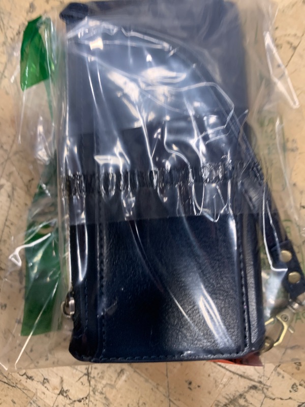 Photo 1 of Antsturdy Compatible with iPhone 15 Wallet Case Card Holder?RFID Blocking? PU Leather Phone Case Women Men flip Protective Cover Wrist Strap Zipper Credit Card Slots,for Apple 15 6.1",Dark Blue