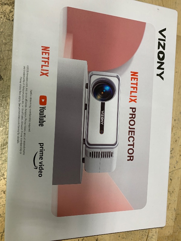 Photo 1 of [Netflix Officially/Dolby Audio] Smart Projector with WiFi and Bluetooth, VIZONY Native 1080P Projector with Apps Built in Netflix, Youtube, Hulu, Disney+, Portable Mini Projector for Indoor/Outdoor