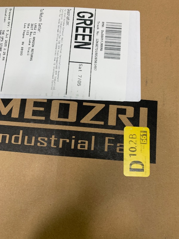 Photo 1 of 12 Inch Window Exhaust Wall Mounted Ventilation Basement Extractor Industrial Fan 720 CFM High-Speed1460 RPM Industrial Fan for Home Garage Office Commercial Use (12 Inch+Speed Control)