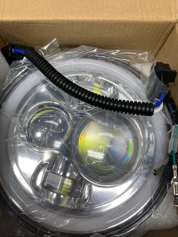 Photo 1 of 1 pc YEEGO DIRECT 7 Inch LED Headlights for Wrangler Headlights, DOT Approved, LED Headlights Compatible with 1997-2018 Wrangler CJ TJ LJ JK, 7 Inch Round High/Low Beam with Amber Turn Signal (White)