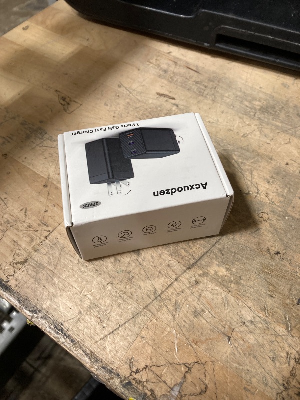 Photo 1 of [2 Pack] USB C Charger Block 160W, 3-Port GaN Super Fast Charger, Dual 65W Type C Charging Block, Foldable QC3.0 Laptop Fast Charging for MacBook, iPhone, Samsung, Galaxy, iPad, Android, White