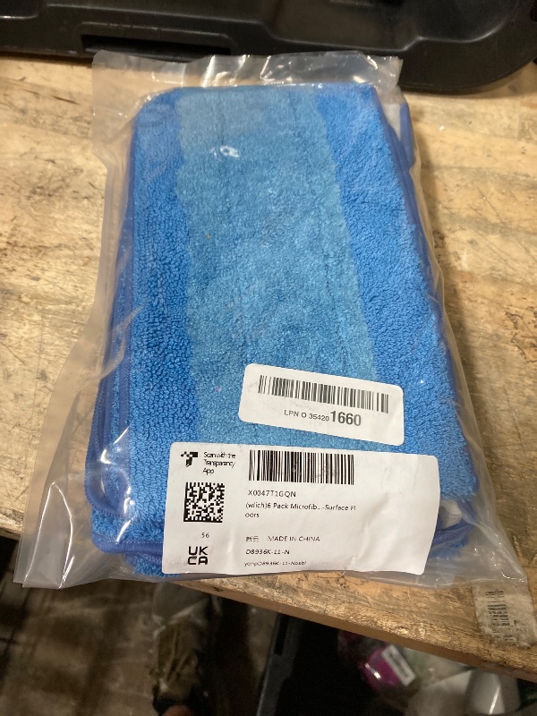 Photo 1 of 6 Pack Microfiber Cleaning Pads are Compatible with Bona Mop,18 Inch Replaceable Mop Pad Refill,Washable & Reusable Blue Microfiber Mop Pads for Hardwood and Hard-Surface Floors