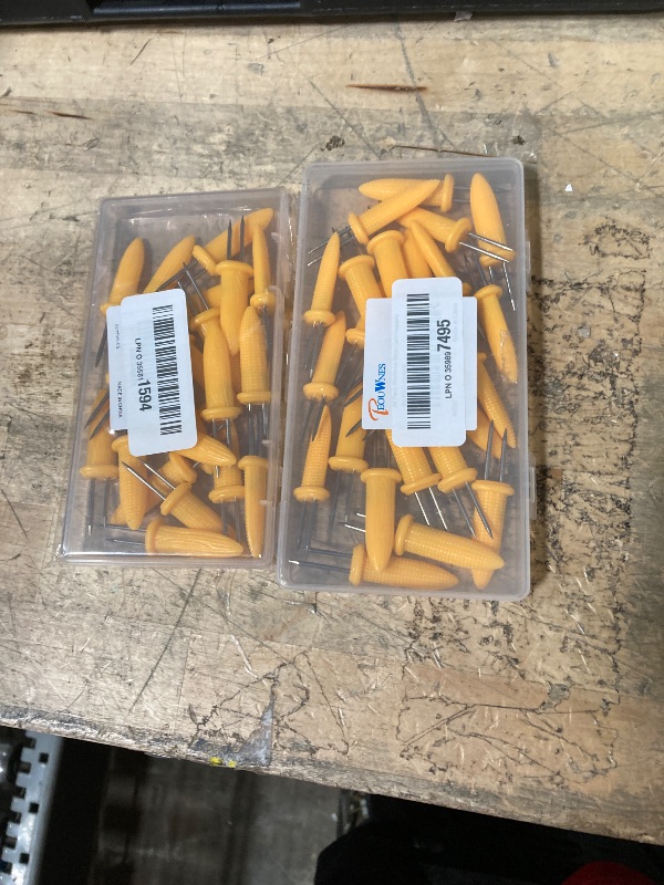 Photo 1 of 24 Pack Stainless Steel Corn Holders - Corn on the Grill & Cob Skewers for Home & BBQ Cooking