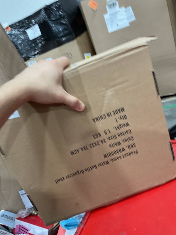 Photo 1 of **MISSING 2 SCREWS TO ASSMEBLE** Yzosvki Water Bottle Organizer for Stanley 20oz 30oz 40oz, Rotating Stanley Tumbler Cup Organizer Holder for Kitchen Cabinets, Coffee Syrup Organizer Storage Rack, White