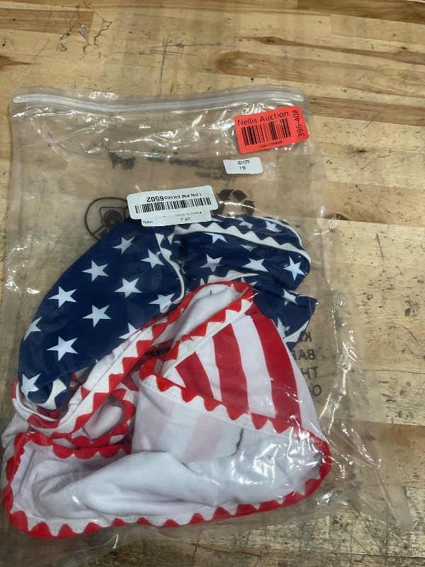 Photo 1 of WIQI Girls 4th of July Swimsuit Patriotic Bathing Suit American Flag Swimwear Fourth of July Swimsuits Kids Girls Bikini Size 7-8