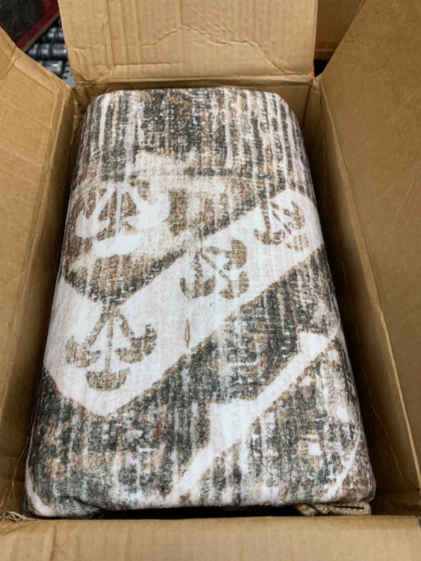 Photo 1 of (XL) EASERUG Machine Washable Rug 9' x 12' Vintage Design Area Rugs with Non Slip Rugs for Living Room Bedroom Carpet Stain Resistant, Home Decor Office Boho Rug, Ivory