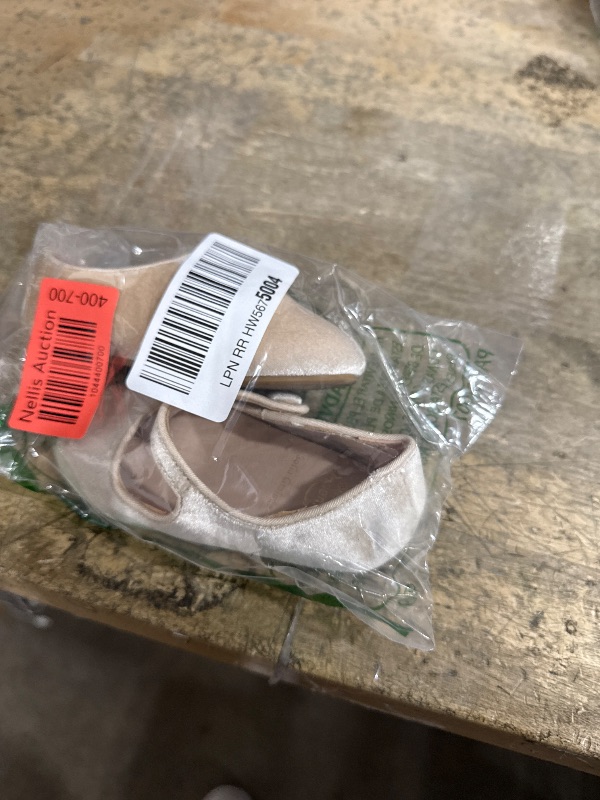 Photo 1 of Amazon Essentials x Sofia Grainge Toddler Girls' Mary Jane Ballet Flat Shoes, Taupe, 4 Toddler