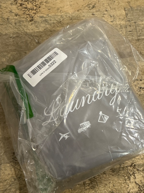 Photo 1 of 2 Pcs JHX Travel Laundry Bags, Dirty Clothes Organizer?Upgraded?with Handles and Aluminum Carabiner for Travel, Camp, Fitness, and Students (Black&Grey) 24"L x 21"W