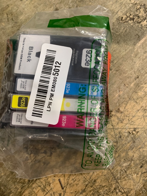 Photo 1 of (with Chip) 923e 923XL Ink Cartridges Combo Pack Replacement for Hp 923 XL 923 e Work with OfficeJet Pro 8120 8123 8130 8133 Printer, 4 Pack (Black, Cyan, Magenta, Yellow)
