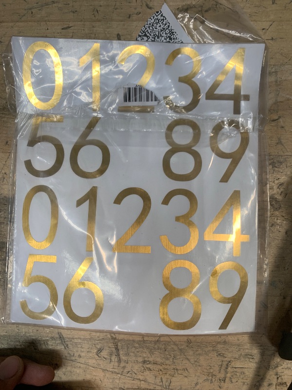 Photo 1 of durony 12 Sheets 2 Inches Gold Mailbox Number Stickers Hollow Self-Adhesive Vinyl Numbers 0-9 Street House Address Numbers Stickers for Mailbox, Signs, Cars, Apartment
