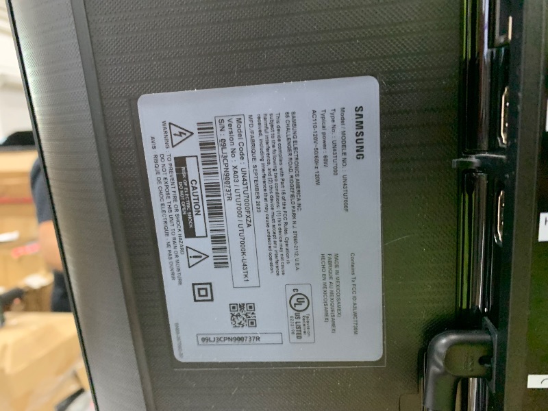 Photo 1 of ************SEE NOTES*************
Samsung 43-Inch Class Crystal UHD U7000F 4K Smart TV Endless Free Content, Crystal Processor 4K, MetalStream Design, Knox Security, Alexa Built-in