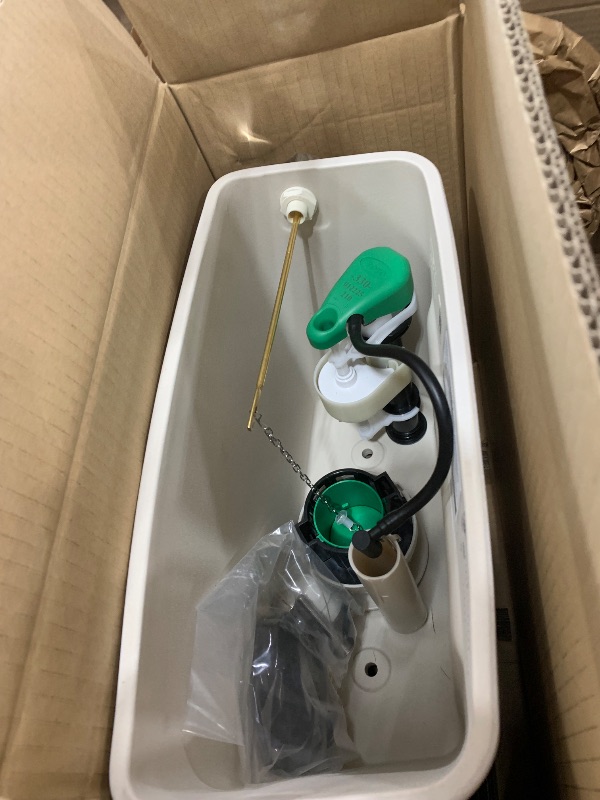 Photo 1 of ***MISSIN BOTTOM CHAMBER*** (TOILET) Drake Modern 2-Piece 1.28 GPF Single Flush Elongated ADA Comfort Height Toilet 10in Rough-In Cotton White, Seat Included