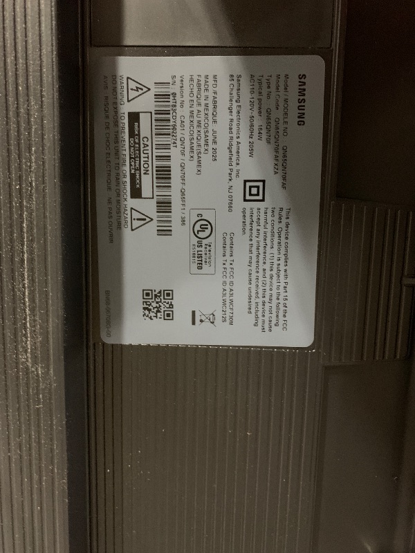 Photo 1 of ***BROKEN SCREEN***Samsung 65-Inch Class Neo QLED QN70F 4K Mini LED Smart TV (2025 Model) NQ4 AI Gen2 Processor, Quantum Matrix Technology Slim, Motion Xcelerator 144Hz, Samsung Vision AI, Alexa Built-in