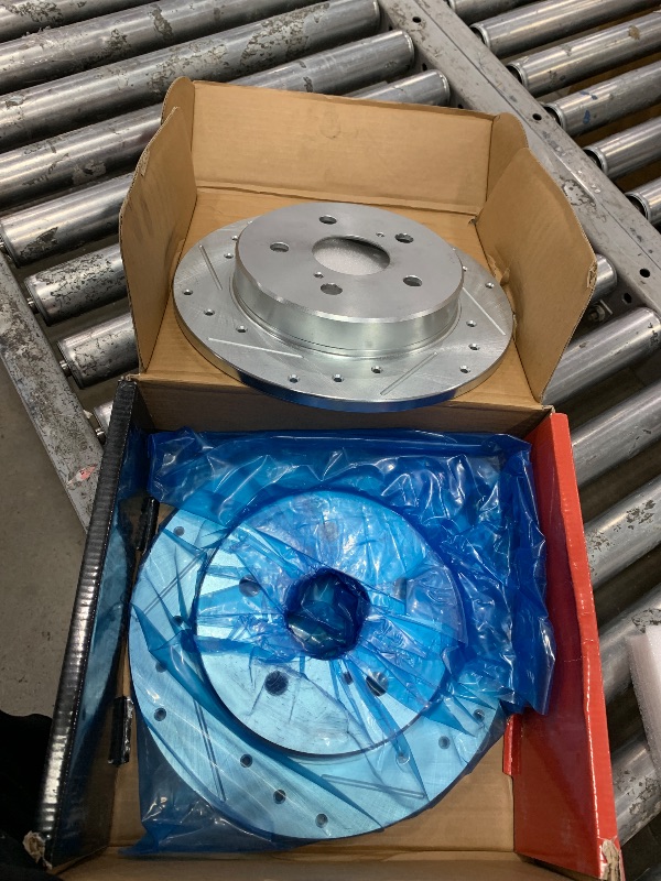 Photo 1 of ***SEE NOTES***
A-Premium Front and Rear Drilled and Slotted Disc Brake Rotors + Ceramic Pads Kit Compatible with Select Toyota Models - Camry 2018 2019 2020 2021, 12-PC Set