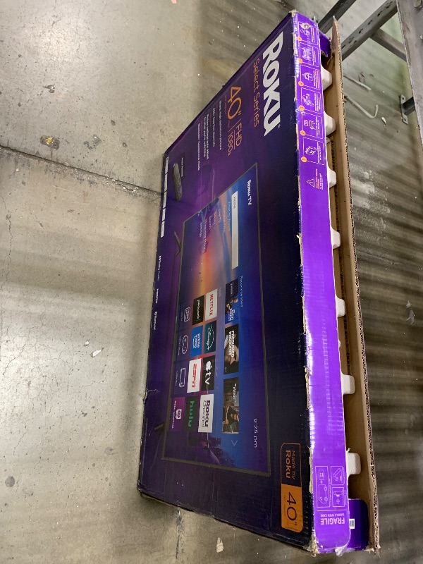 Photo 1 of ***BROEKN SCREEN***Roku Smart TV 2025 – 40-Inch Select Series, 1080p Full HD TV – RokuTV with Voice Remote – Flat Screen LED Television with Wi-Fi for Streaming Live Local News, Sports, Family Entertainment