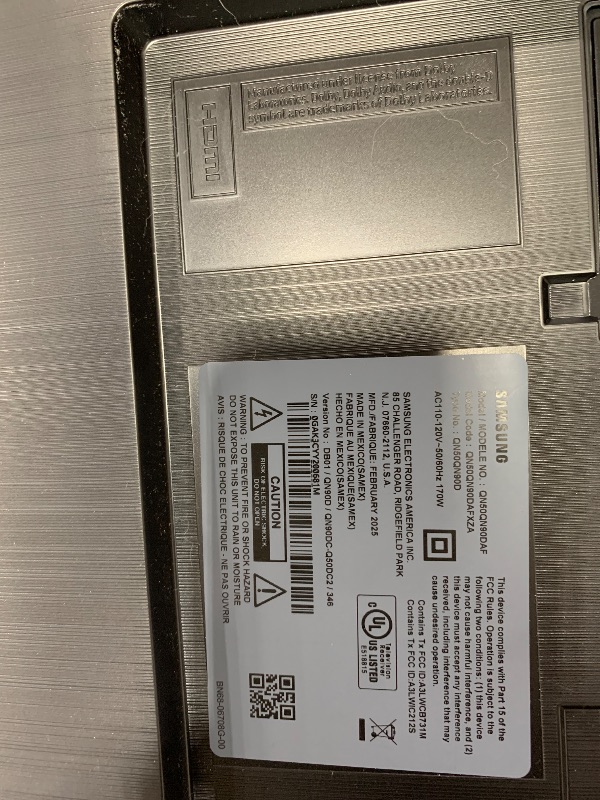 Photo 1 of ***BROKEN SCREEN***Samsung 50-Inch Class Neo QLED 4K QN90D Series Mini LED, Neo Quantum HDR+ Smart TV w/Dolby Atmos, Object Tracking Sound+, Motion Xcelerator, Real Depth Enhancer Pro, Alexa Built-in (QN50QN90D, 2024)
