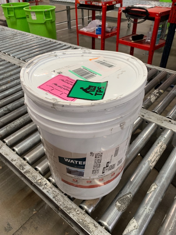 Photo 1 of ********************HALF FULL******************
Tkaimy Waterproof Sealant 5 Gallon Light Grey, Large Capacity Polyurethane Waterproof Coating for Huge Area Fix Leaks & Cracks,Roofs,Pools,Warehouses,Garages,Basements,Indoor & Outdoor Sealant Coating