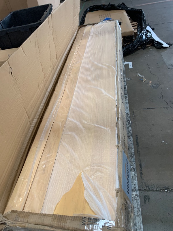 Photo 1 of ***INCOMPLETE MISSING 1 BOX***Bellemave Twin Over Twin Over Twin Triple Bunk Bed for 3 Kids,Solid Wood Twin Size Bunk Beds with Two Built-in Ladders,Detachable,Natural