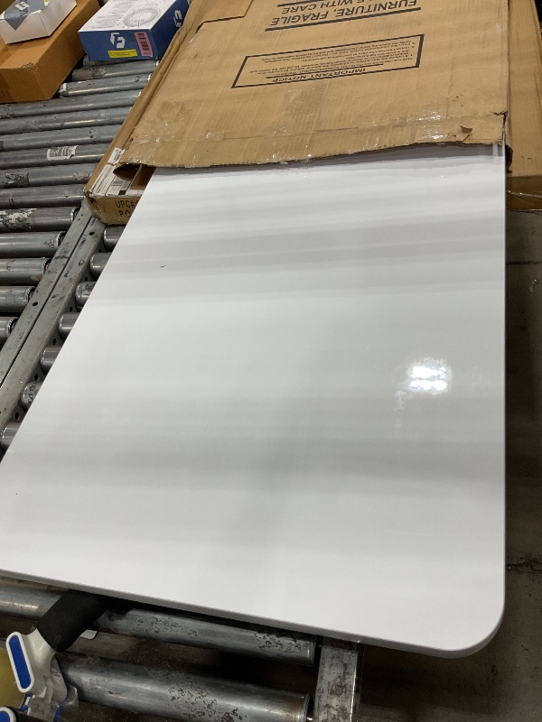 Photo 1 of ***INCOMPLETE*** missing the legs and hardware!!!!!!

Correll 24"x60" Rectangular Classroom Activity Table, Height Adjustable (19"-29") Markerboard/Dry Erase Durable High Pressure Top, Gray Edge, Black/Chrome Legs, School Furniture, Made in The USA