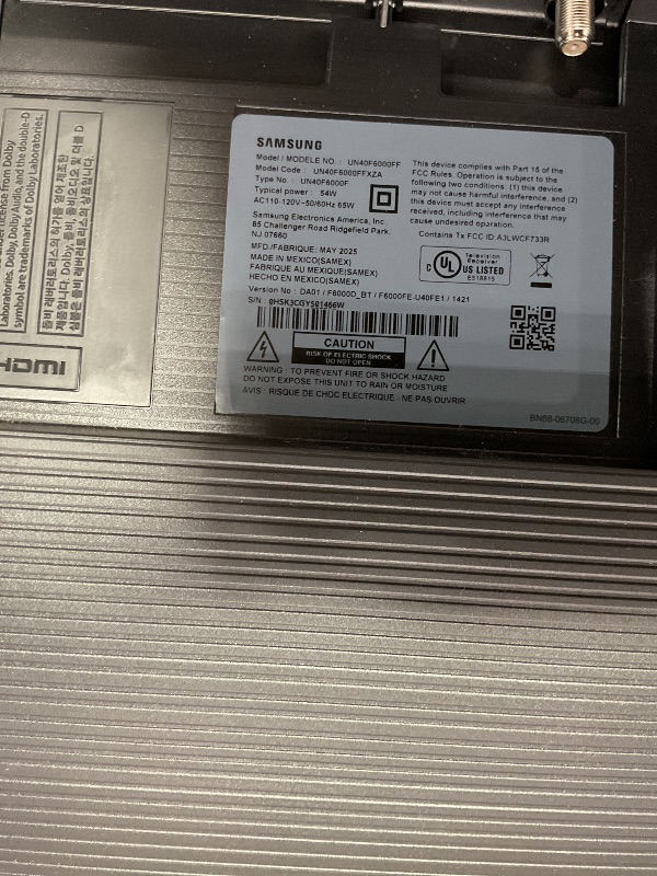 Photo 1 of ***DAMAGED SCREEN***SAMSUNG 40-Inch Class Full HD F6000 Smart TV (2025 Model) HDR, Object Tracking Sound Lite, Knox Security, One UI Tizen, Smart TV