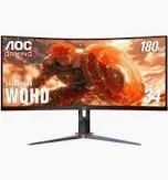Photo 1 of ***DAMAGED SCREEN***AOC - CU34G2XP 34" VA Curved Gaming Monitor, WQHD (3440x1440), 180Hz, 1ms, Freesync, HDR 400 