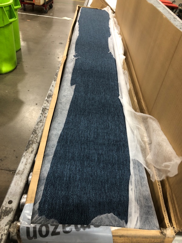 Photo 1 of ***INCOMPLETE MISSING 2 BOXES***Meridian Furniture OxfordNavy-F Oxford Collection Mid-Century Modern Linen Textured Fabric Upholstered Bed with Wing Back Headboard and Espresso Wood Legs, 63" W x 81.5" D x 53" H, Navy, Full