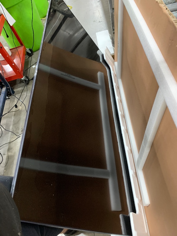 Photo 1 of ***DAMAGED SCREEN***TCL 65-Inch Q68 QLED Pro 4K UHD Smart TV with Google TV (65Q681G, 2024 Model) Dolby Vision, Dolby Atmos, HDR Pro, Game Accelerator up to 120Hz, Voice Remote, Works with Alexa, Streaming Television