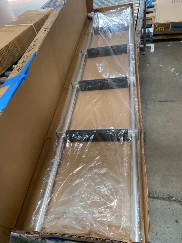 Photo 1 of *************Missing clips****************
OUTPRIZE 67" RV Bunk Ladder, 4 Step Integrated Aluminum Camper Bunk Bed Ladder with Anti-Slip Rubber Foot Pads, Sliver