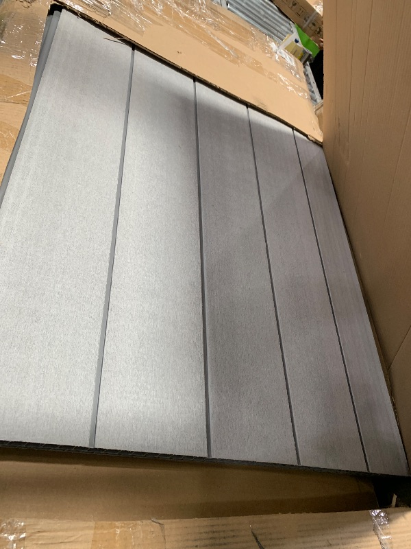 Photo 1 of ****MINOR DAMAGES TO [PANELS *** Keter Denali 200 Gallon Resin Large Deck Box with Double Wall 20mm Panels - Paintable and Drillable-Organization and Storage for Patio Furniture and Outdoor Items, Grey & Black