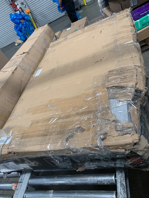 Photo 1 of ****MINOR DAMAGES TO [PANELS *** Keter Denali 200 Gallon Resin Large Deck Box with Double Wall 20mm Panels - Paintable and Drillable-Organization and Storage for Patio Furniture and Outdoor Items, Grey & Black