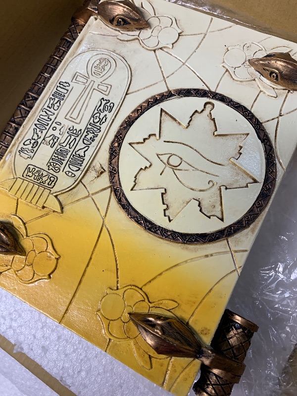 Photo 1 of (missing key) Bestmotoring The Mummy Books and Key Set – Mummy Prop Replica in Resin – Authentic Collectible for Horror Fans and Movie Enthusiasts (White)