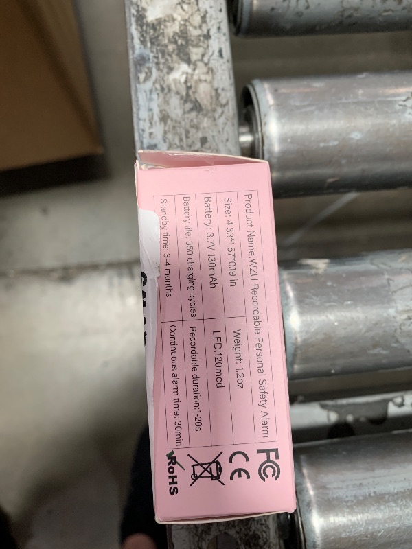 Photo 1 of ?WZU Recordable Personal Safety Alarm - FCC Certified Self Defense Alarm with 2 Emergency Modes - Rechargeable LED Strobe for Women/Men/Elderly - Jogging/Night Running/Travel/Home/Office - 4 Colors