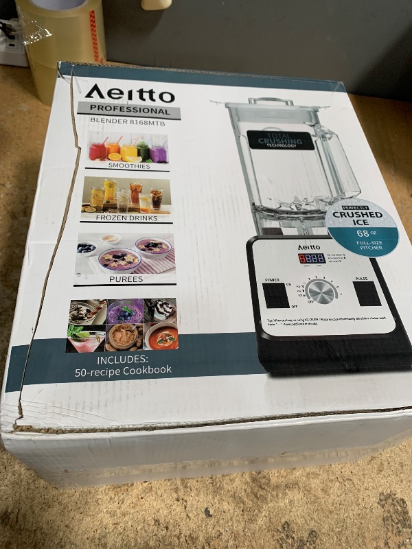 Photo 1 of Aeitto Blender, Blenders for Kitchen with 1500-Watt Motor, 68 Oz Large Capacity, Professional Countertop Blenders for Ice Crush, Frozen Drinks (Silver)