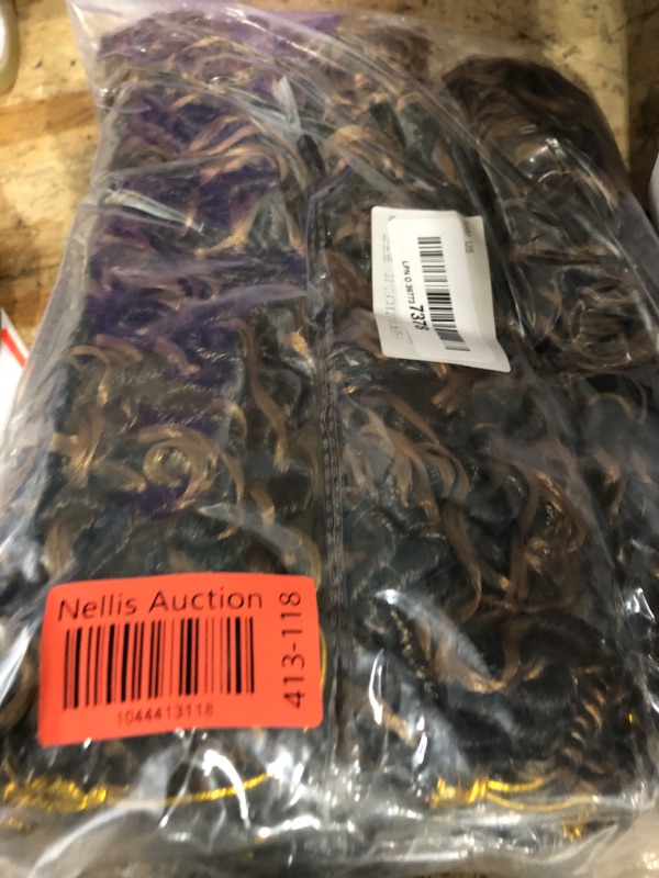 Photo 1 of 8 Packs Goddess Faux Locs Crochet Hair for Black Women, Long Goddess Locs Crochet Hair, Boho Style Locs, River Hair with Curly Ends (22Inch, OT27#, 8Packs)