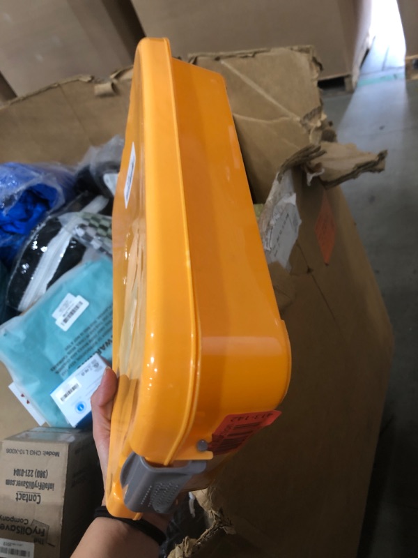 Photo 1 of **BIN ONLY** Klever Kits Construction Sensory Bin for Toddlers with Glow in The Dark Stones, Sandbox with Lid Castle Building kit, Preschool Learning Activities Gifts for Boys Girls Age 3+