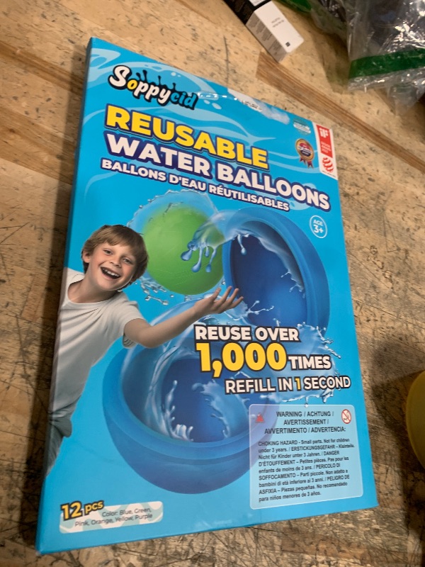 Photo 1 of 12Pcs Reusable Water Balloons, Pool Beach water Toys for Boys and Girls, Outdoor Summer Toys for Kids Ages 3-12
